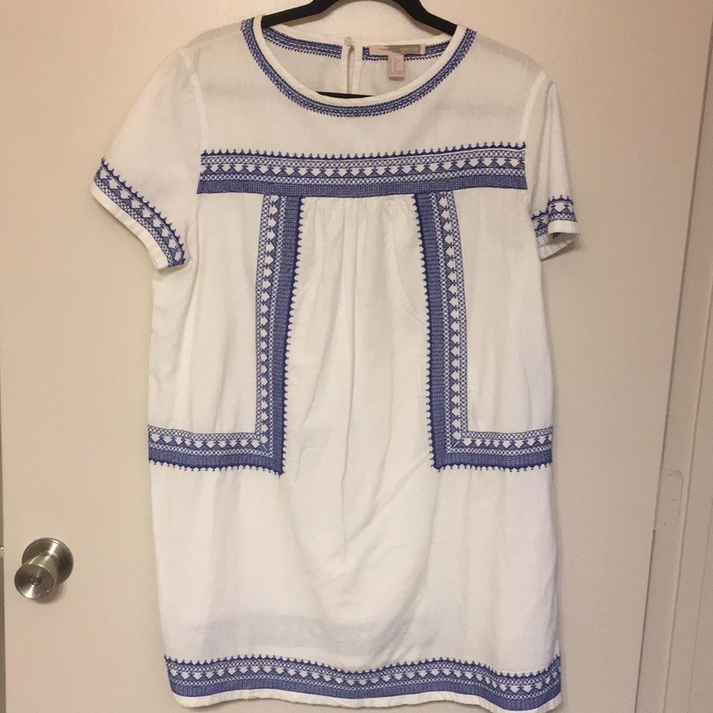 White and Blue Greece Inspired Dress